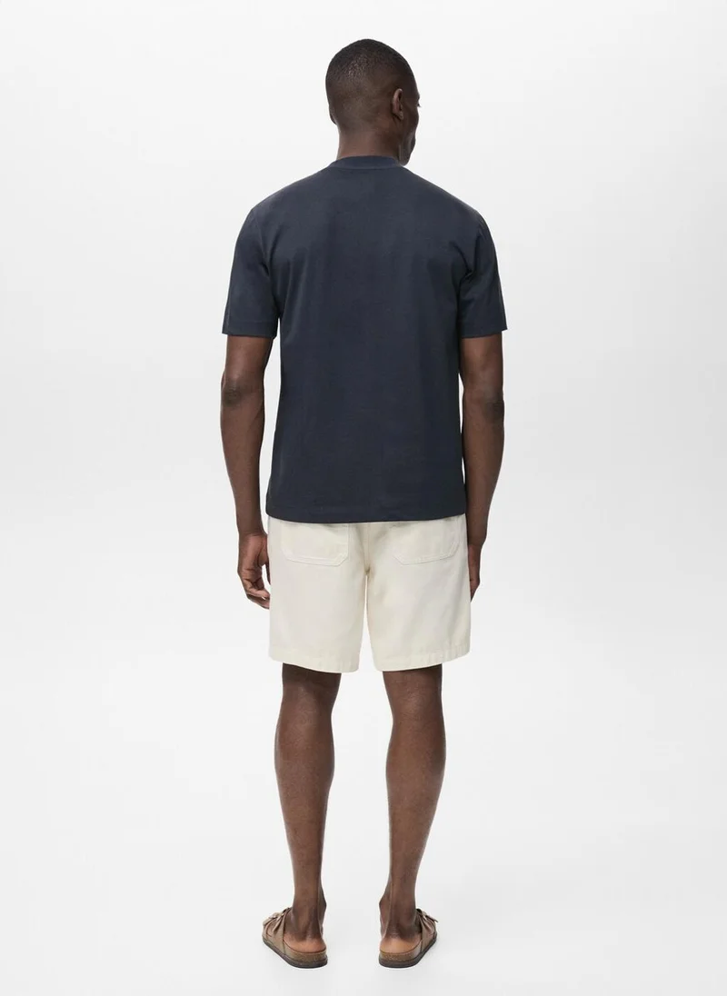Mango Man Crew Neck Short Sleeve T-Shirt