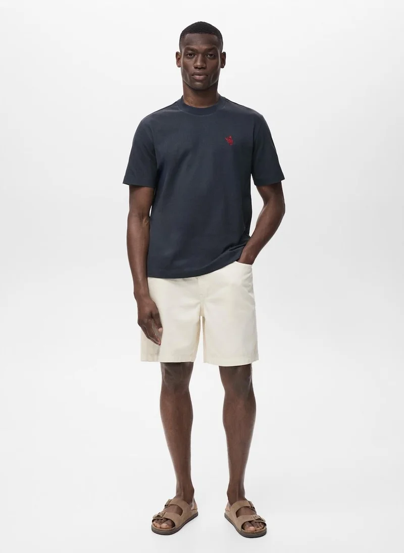 Mango Man  Crew Neck Short Sleeve T-Shirt for Men | Best Price UAE