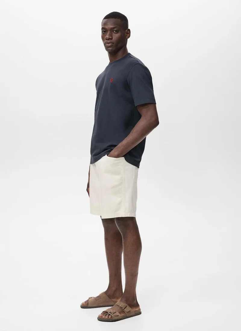 Mango Man  Crew Neck Short Sleeve T-Shirt for Men | Best Price UAE