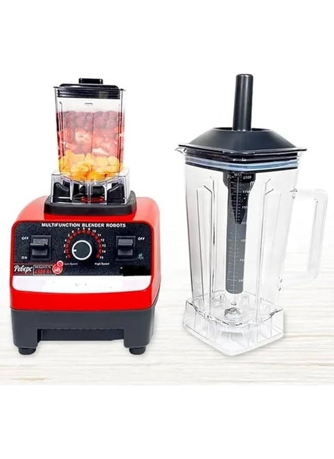 2 in 1 Electric Food Blender 450W with Grinder Large 2L Unbreakable Jar with 6 Stainless Blades Multi-Speed ​​15 Speed ​​Functions for Food and Juices, 450.0W