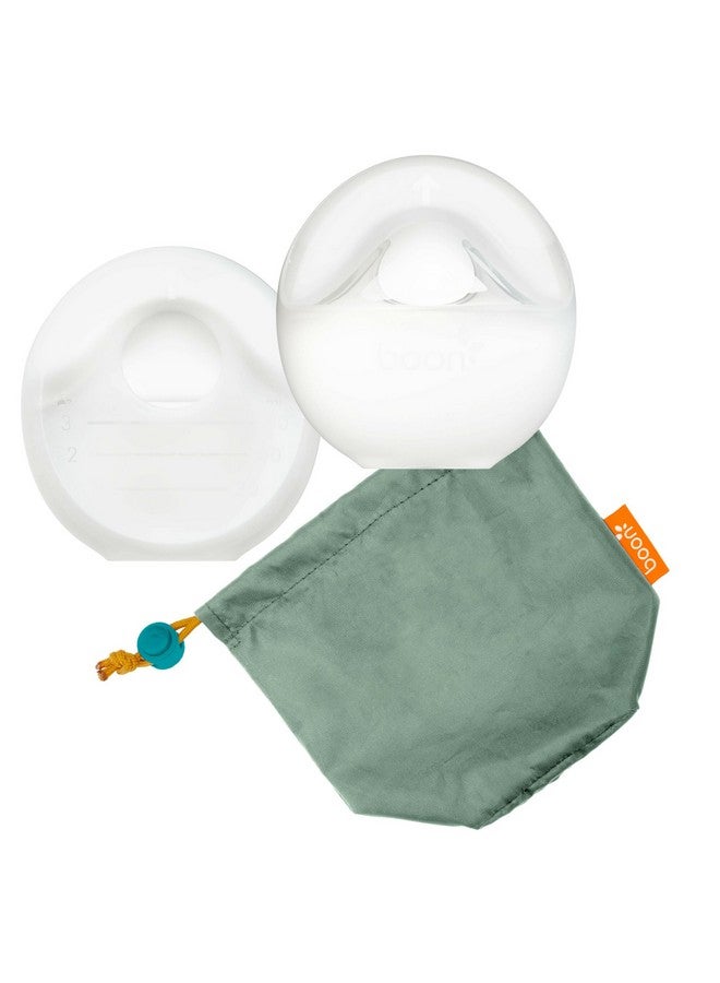 بون مجموعة مضخة الثدي اليدوية المصنوعة من السيليكون من بون تروف - أداة جمع حليب الثدي بدون استخدام اليدين - تتضمن حقيبة سفر من القماش - مستلزمات الرضاعة الطبيعية - قطعتان - Image 1