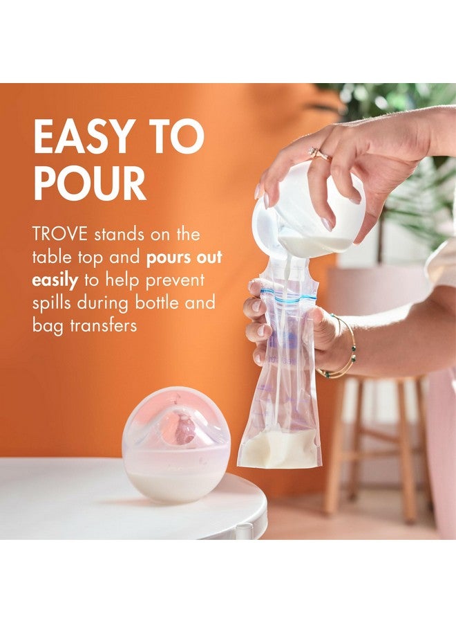 بون مجموعة مضخة الثدي اليدوية المصنوعة من السيليكون من بون تروف - أداة جمع حليب الثدي بدون استخدام اليدين - تتضمن حقيبة سفر من القماش - مستلزمات الرضاعة الطبيعية - قطعتان - Image 4