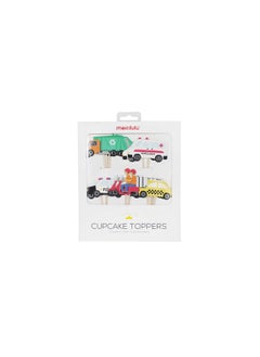Merrilulu Transportation Party Cupcake Toppers & Wrappers, 12 ct | Car Themed Party Decorations  - Image 3