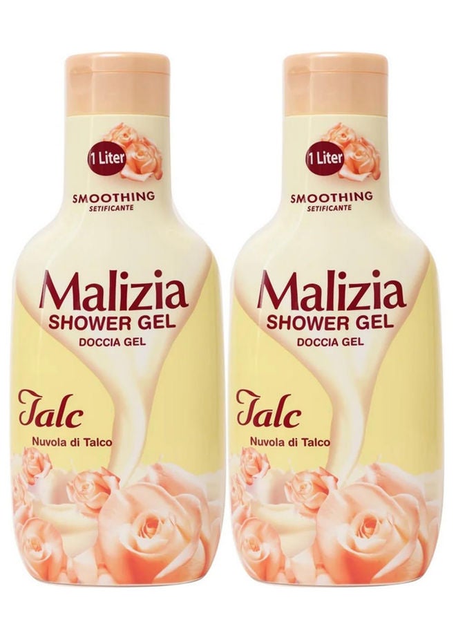 Malizia Shower Gel Talc 2x1000ml - Image 1
