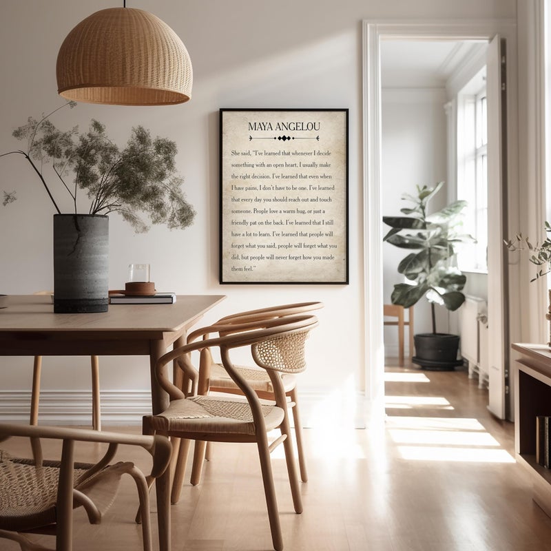 Poster Master Maya Angelou Poster - People Will Never Forget Print - Motivational Quote Art - Inspiring Gift for Men, Women - Perfect Decor for Bedroom, Living Room, Office - 8x10 UNFRAMED Wall Art - Image 5