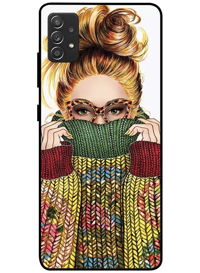 EYE CATCH Protective Case Cover For Samsung Galaxy A52 Smart Series Printed Protective Case Cover for Samsung A52 Fashion Girl - Image 1