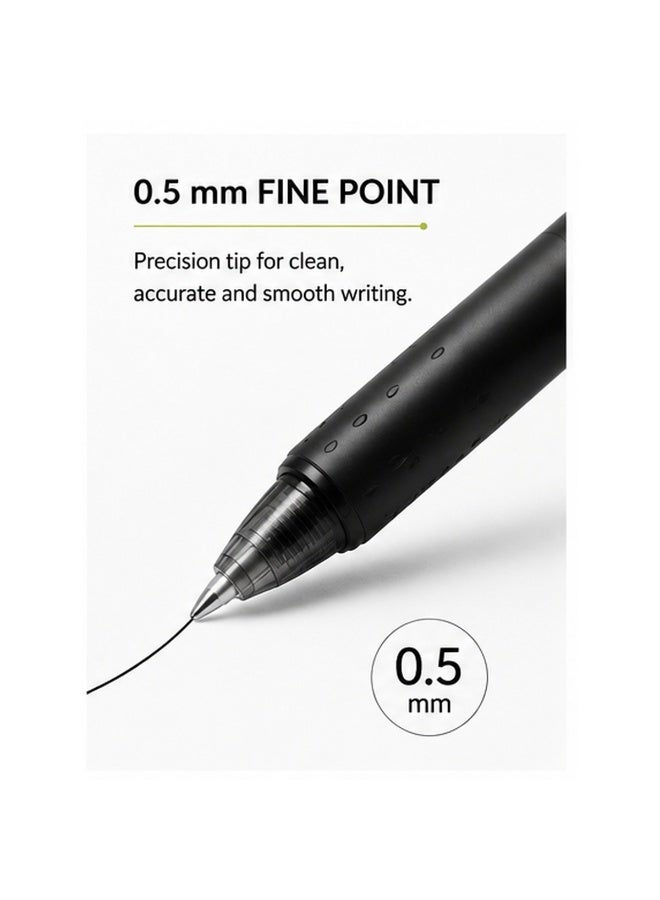 PILOT FriXion Ball Knock Erasable Gel Pen LFBK-23EF-B, 0.5 mm, Black, Gel Ink, 1 pen for drafting - Image 2