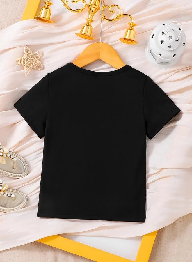 Take Two Girls Black Ramadan Kareem Graphic T-Shirt