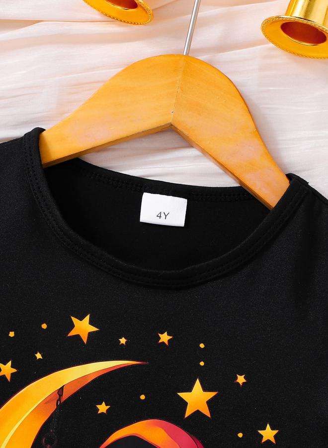 Take Two Girls Black Ramadan Kareem Graphic T-Shirt - Image 3