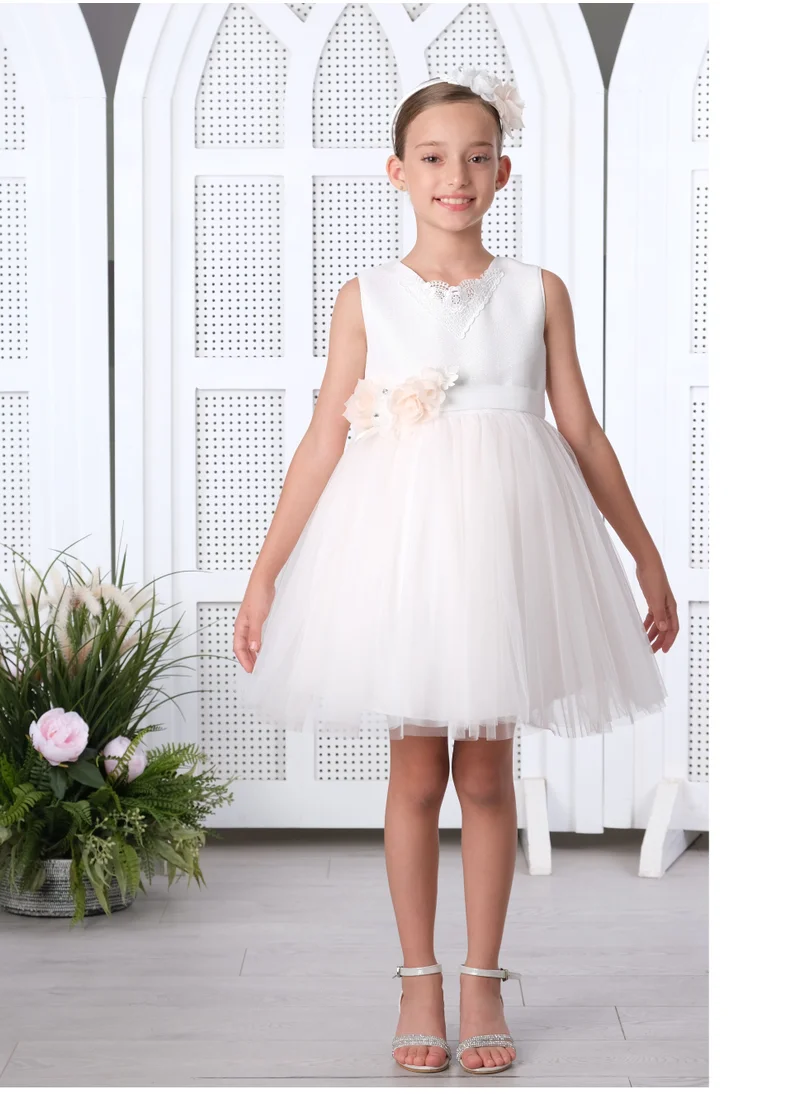 VIA BAMBINO Girls Dress White 3187