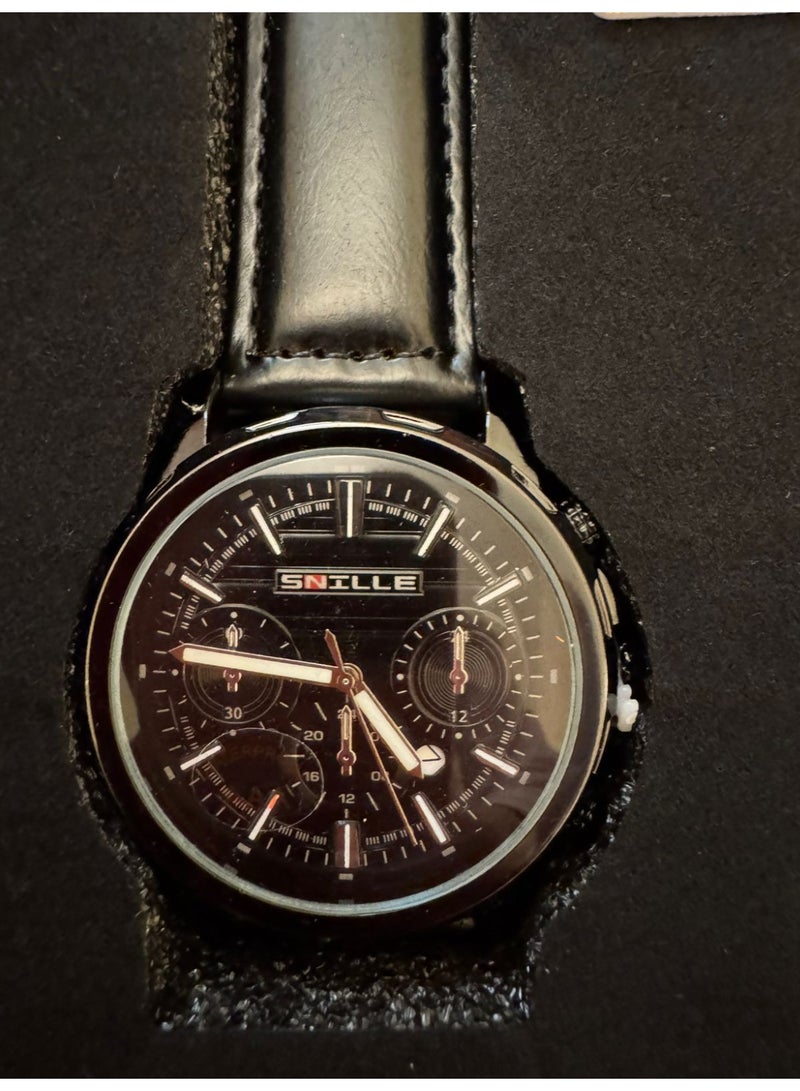Stealth Black Chronograph Men Watch - Image 2