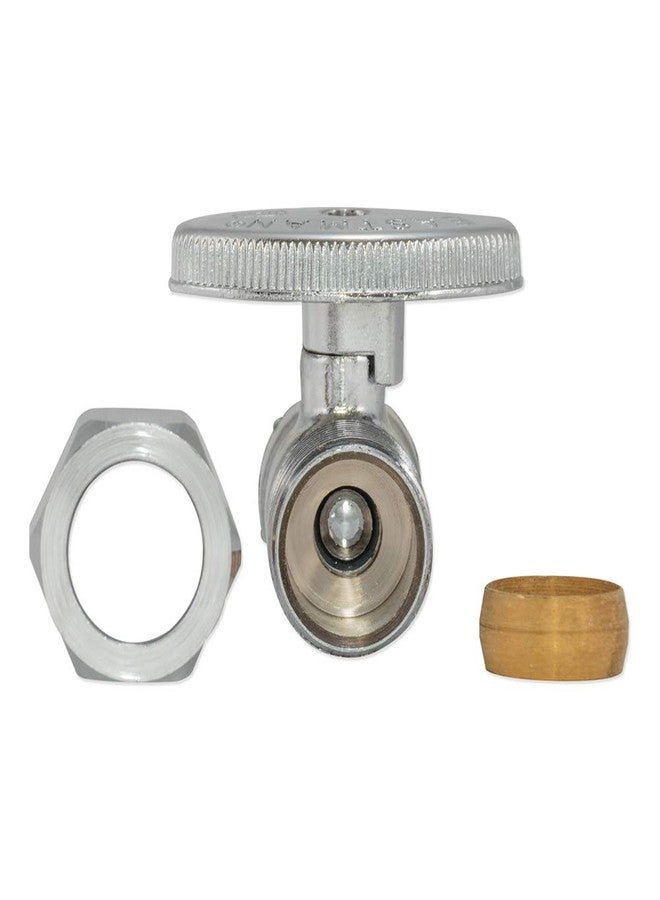 إيست مان صمام إيقاف مستقيم ربع دورة من إيستمان مع آلية كرة نحاسية، مدخل ضغط قطر خارجي 5/8 بوصة × مخرج ضغط قطر خارجي 1/4 بوصة، مطلي بالكروم، 10753LF - Image 5