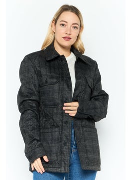 Women Plaid Long Sleeve Jacket Shirt, Charcoal - pzsku/ZDC93ADB9617EDC538818Z/45/_/1737641834/df7d39f3-db0d-4003-94e0-0e8b30943503