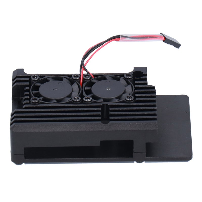 Enclosure for Raspberry Pi 4 B Aluminum Alloy Heat Dissipation Protective Case with Fan - Image 2