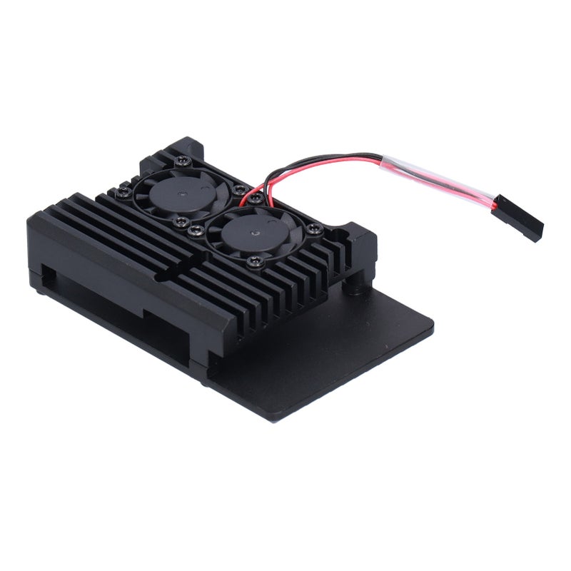 Enclosure for Raspberry Pi 4 B Aluminum Alloy Heat Dissipation Protective Case with Fan - Image 5