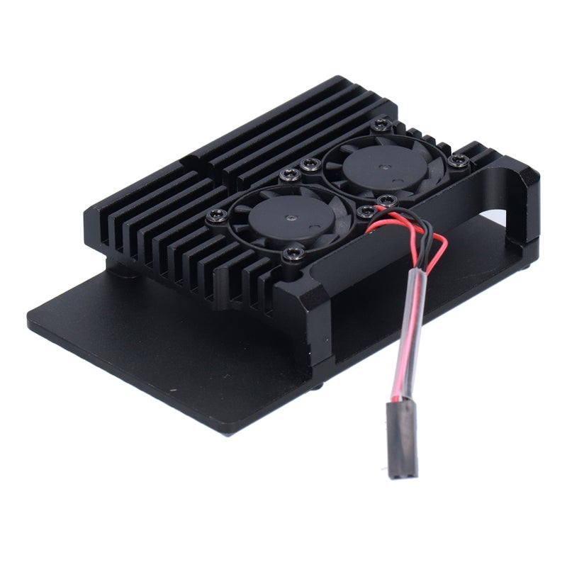 Enclosure for Raspberry Pi 4 B Aluminum Alloy Heat Dissipation Protective Case with Fan - Image 4