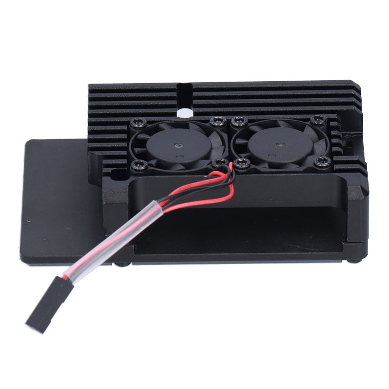 Enclosure for Raspberry Pi 4 B Aluminum Alloy Heat Dissipation Protective Case with Fan - Image 3