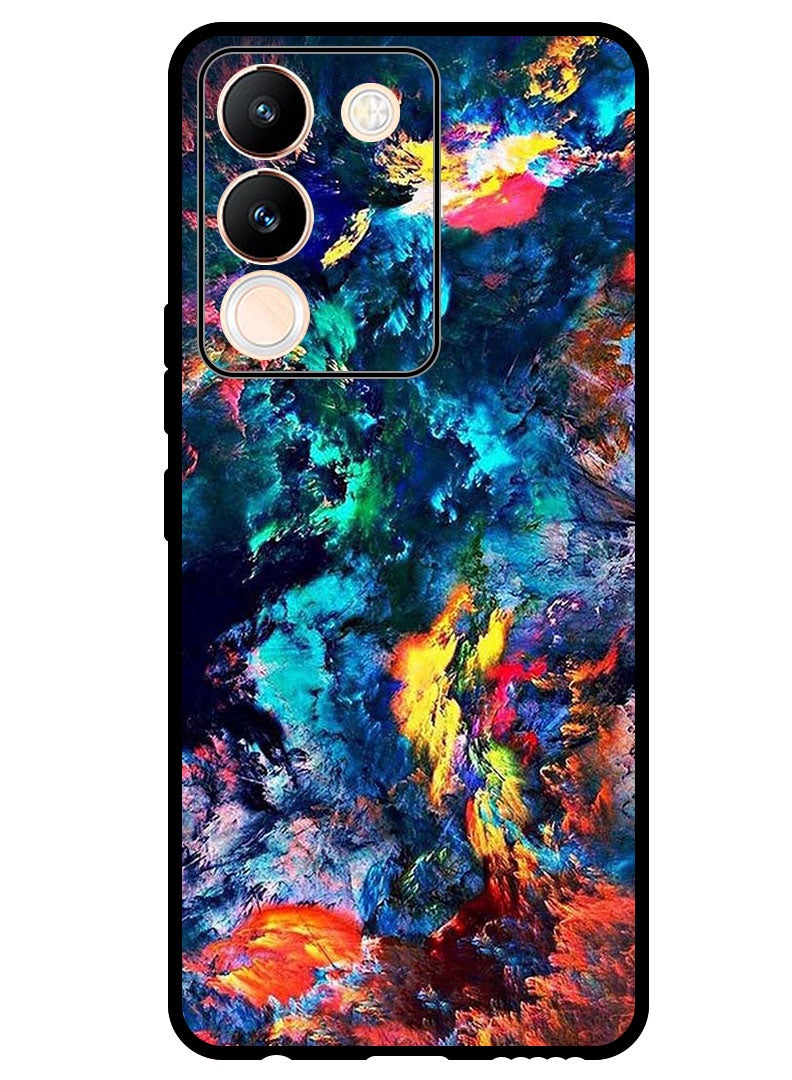 Theodor Protective Case Anti Scratch Shock Proof Bumper Cover For Vivo Y200 Water Colour - Image 1