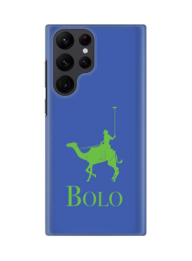 Stylizedd Case for Samsung Galaxy S22 Ultra 5G Snap Case Slim Snap Classic Series Shield Matte Finish Print - BOLO Blue - Image 1