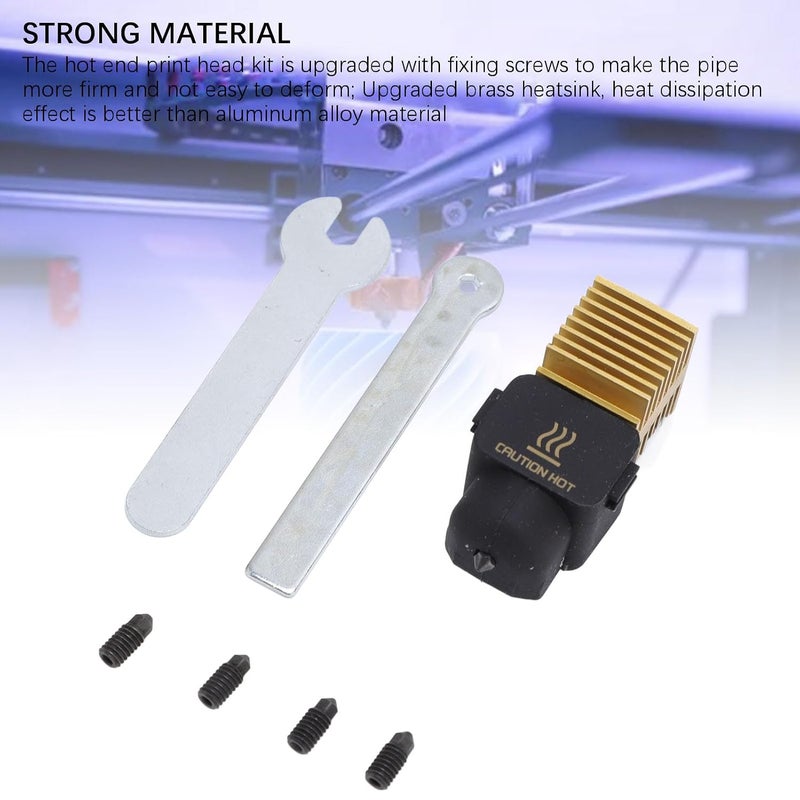 Cryfokt Hardened Steel Nozzles Hot End Print Head Kit with Silicone Cover for Lab A1 A1 Mini 3D Printer, High Temperature Printing Suitable for PLA ABS TPU PETG, 1.75mm, 4 Nozzles - Image 2