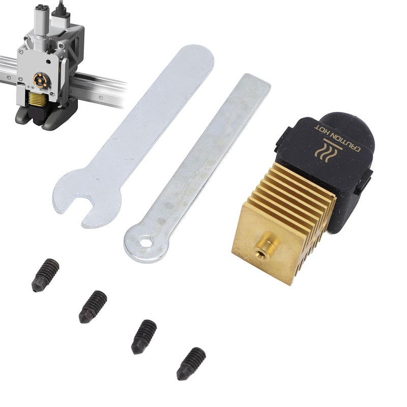 Cryfokt Hardened Steel Nozzles Hot End Print Head Kit with Silicone Cover for Lab A1 A1 Mini 3D Printer, High Temperature Printing Suitable for PLA ABS TPU PETG, 1.75mm, 4 Nozzles - Image 3
