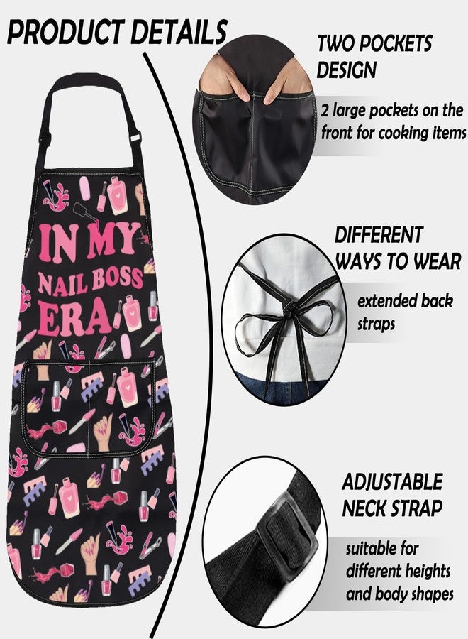 Gzrlyf Nail Apron For Nail Tech Aprons Nail Tech Gift Manicurist Technician Artist Gift Nails Boss Apron (NAIL BOSS) - Image 4