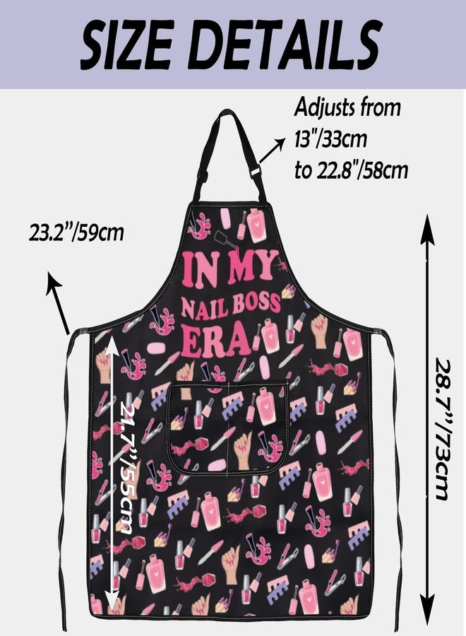 Gzrlyf Nail Apron For Nail Tech Aprons Nail Tech Gift Manicurist Technician Artist Gift Nails Boss Apron (NAIL BOSS) - Image 2