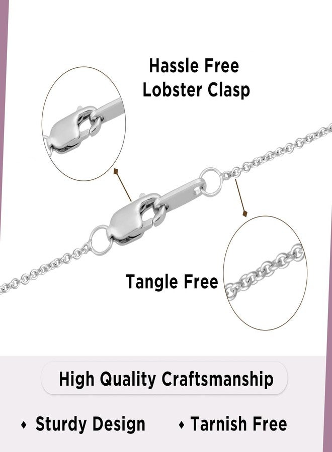 Jewelili 925 Sterling Silver Parents & 1 Child Family Pendant Necklace - Image 5
