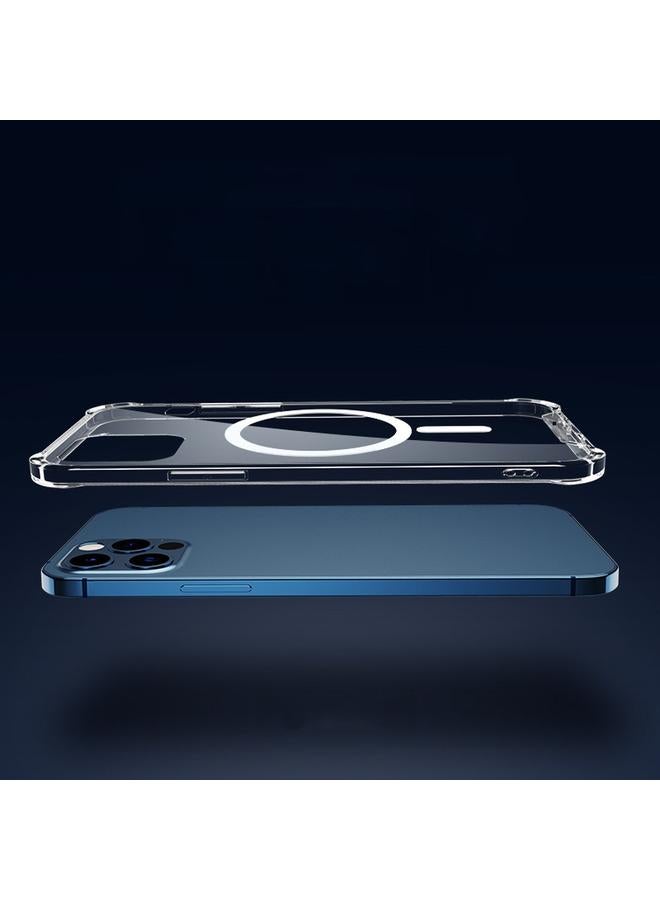 S-TOP Case For iPhone 11 Magsafe Case Clear Four-corner Airbag Shockproof Case with Magnetic - Image 3