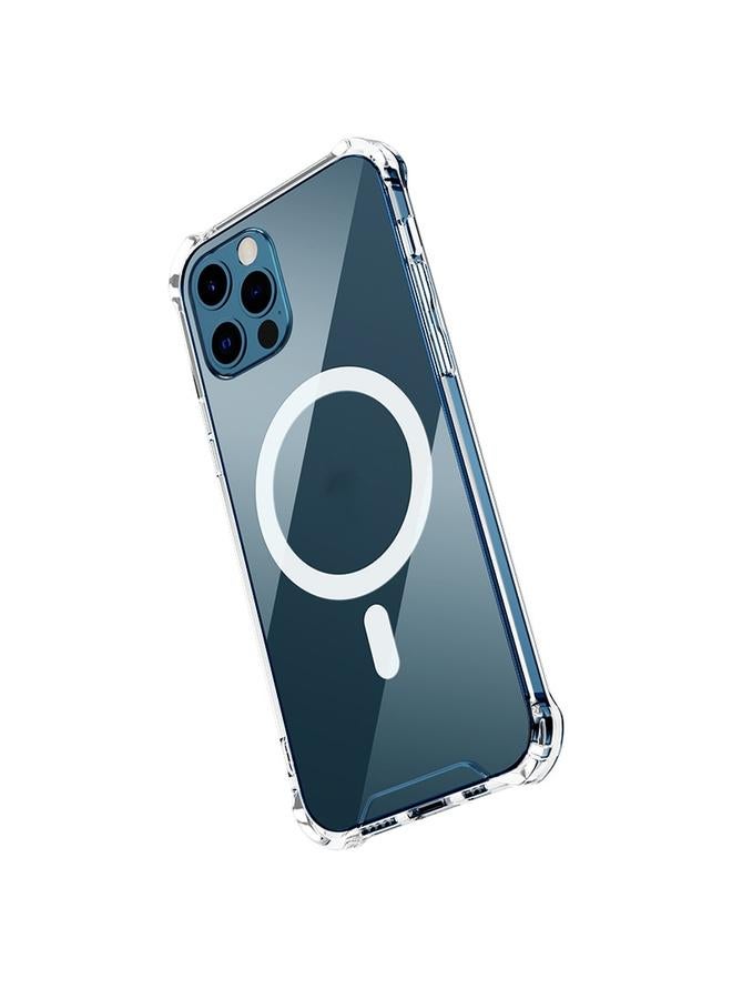 S-TOP Case For iPhone 11 Magsafe Case Clear Four-corner Airbag Shockproof Case with Magnetic - Image 1