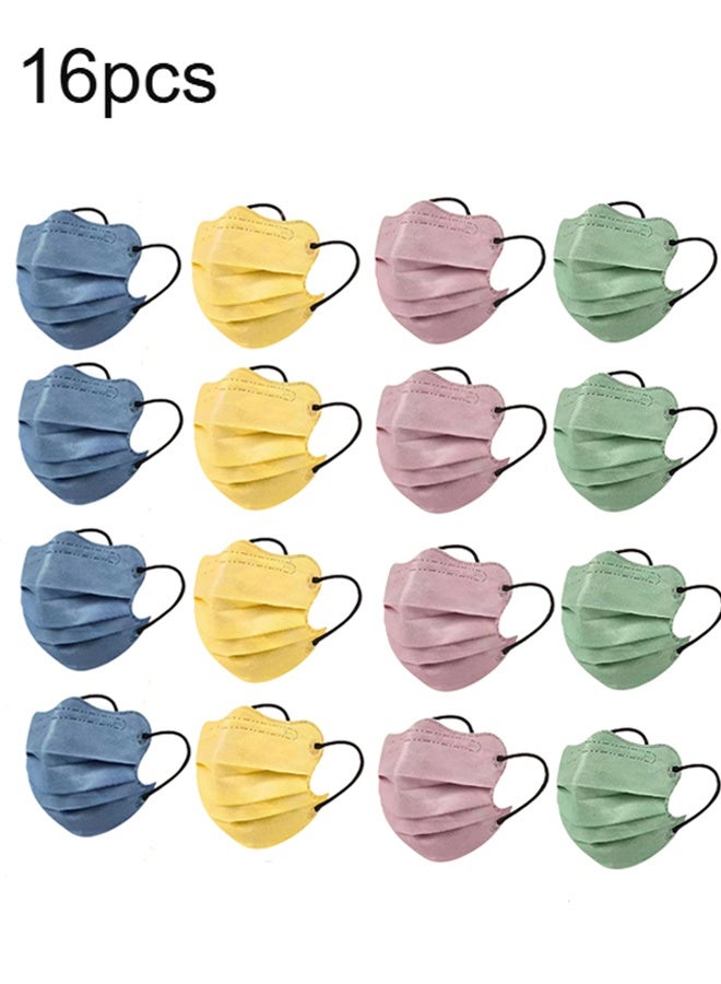 Happy D 16Pcs Masks Set, Dust Proof Sun Protection Fabric Face Covering (Colorful) - Image 1