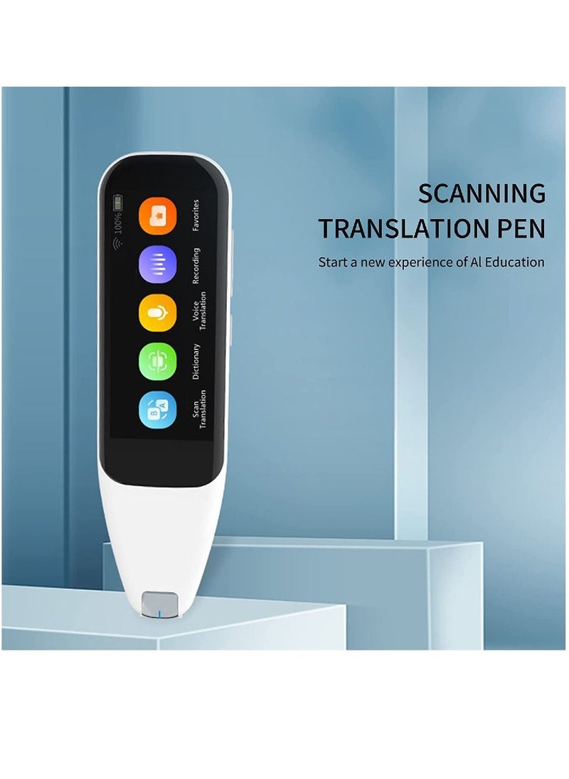 Scan Reader Translation Pen 112 Languages Portable Translator OCR Scanner Text to Speech Smart Recording Text Except For Learning Dyslexia, Meeting Recording