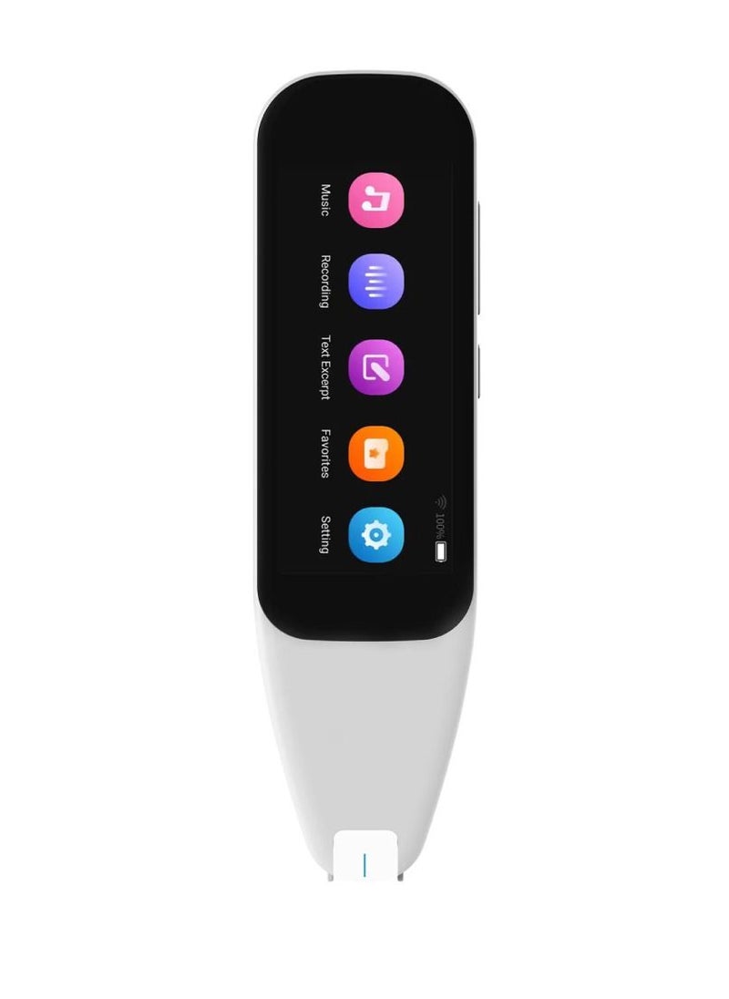 Scan Reader Translation Pen 112 Languages Portable Translator OCR Scanner Text to Speech Smart Recording Text Except For Learning Dyslexia, Meeting Recording