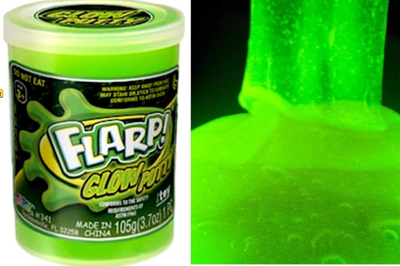 Ja-Ru Flarp Putty Glow in The Dark Scented Noise Putty (1 Unit Assorted Color) by JA-RU. Squishy Shine Neon Colors  Noise Putty Slime  ADHD Autism Stress Toy Party Favor Toys Kids Boys & Girls 341-1A - Image 1