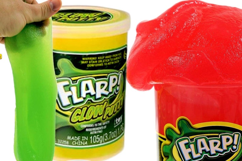 Ja-Ru Flarp Putty Glow in The Dark Scented Noise Putty (1 Unit Assorted Color) by JA-RU. Squishy Shine Neon Colors  Noise Putty Slime  ADHD Autism Stress Toy Party Favor Toys Kids Boys & Girls 341-1A - Image 3