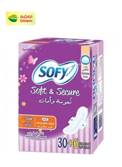 Sofy Sofy Soft &Secure Slim Large Wings Pads , 30+6 Pads 