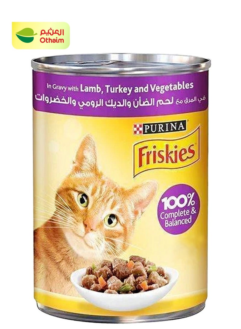Purina Friskies Lamb , Turkey and Vegetables Pate Cat Food, 400g