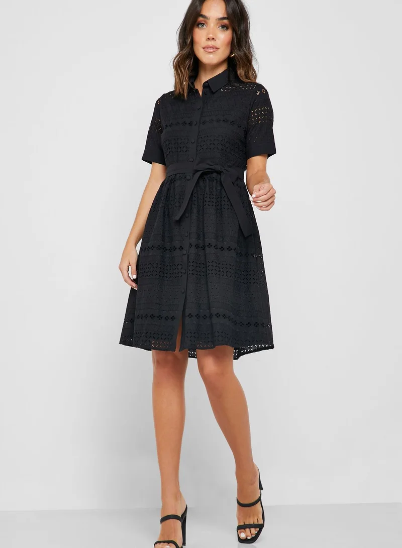 Reserved Broderie Shirt Dress