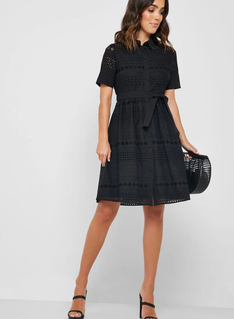 Reserved Broderie Shirt Dress