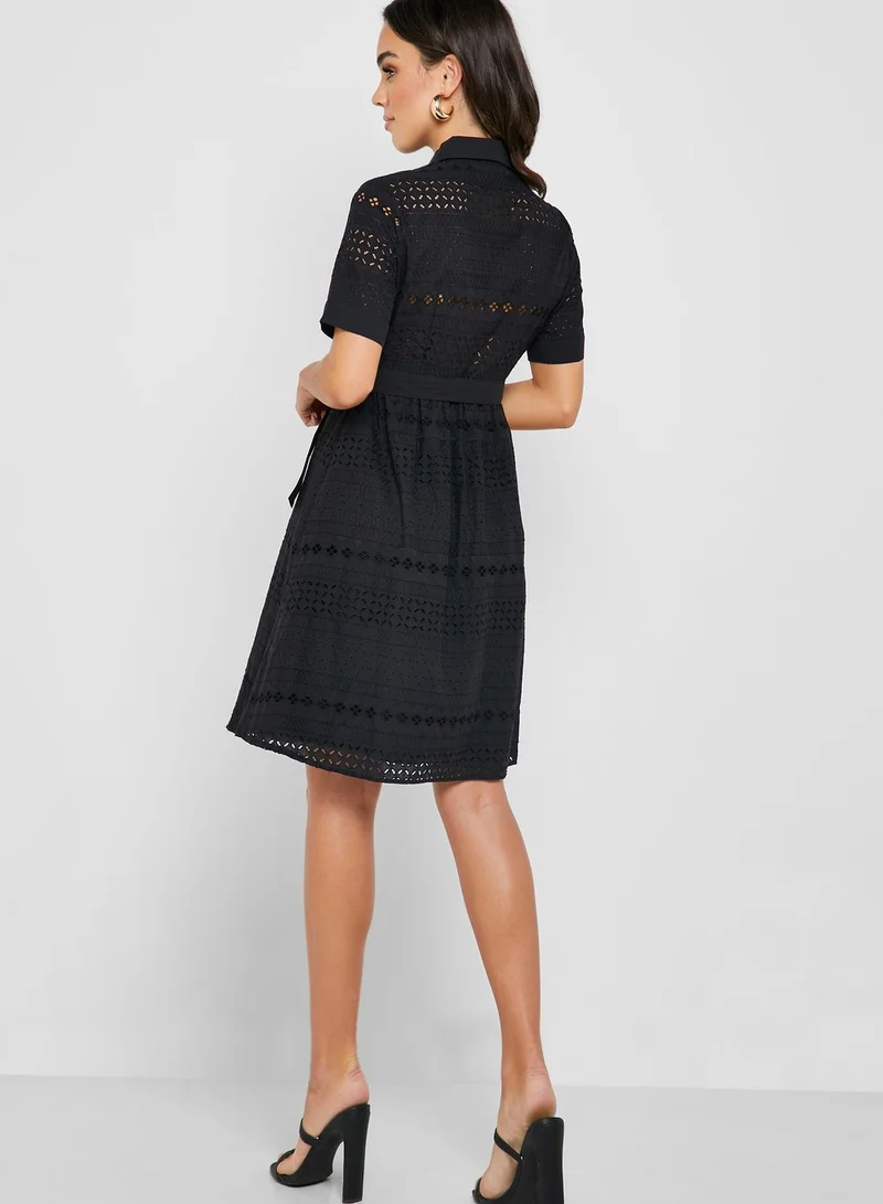 Reserved Broderie Shirt Dress