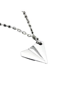 Paper Airplane Element Titanium Steel Necklace