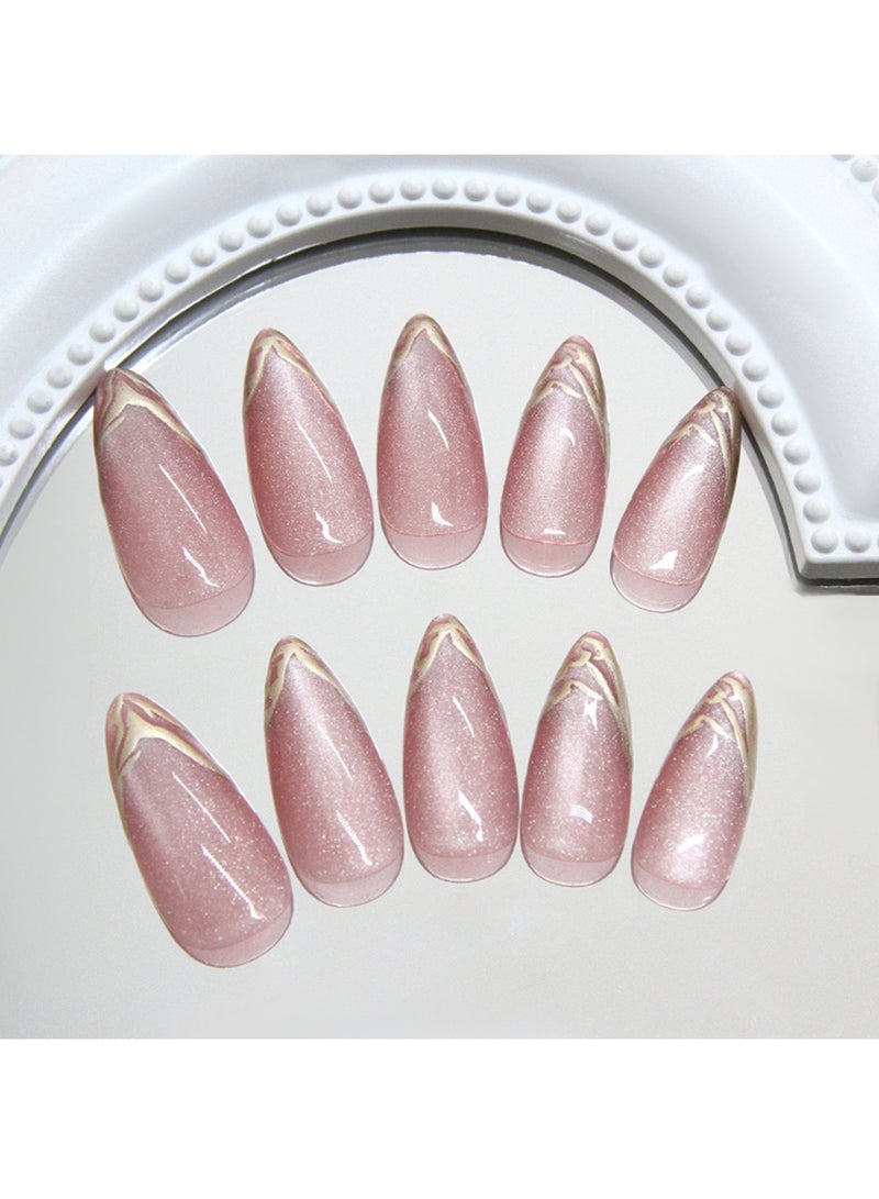 أورافلي مجموعة أظافر قابلة للارتداء مكونة من 24 قطعة، أظافر صناعية، أظافر أوروبية وأمريكية، متعددة الاستخدامات، قابلة للفصل، لا تؤذي الأظافر، الأظافر النهائية مناسبة للفتيات - Image 3