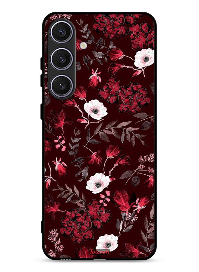 Tolwak Samsung Galaxy S24 5G Protective Case Cover Small Flowers And Tropical Leaves - Image 1