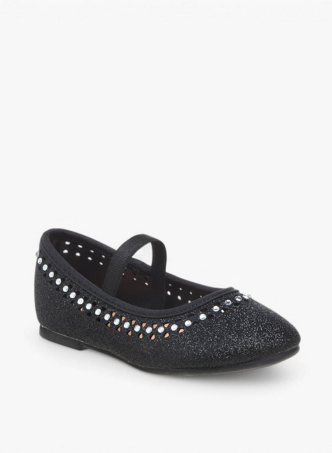 Flora Bella By Shoexpress Embellished Ballerina Shoes with Elastic Closure  - Image 2