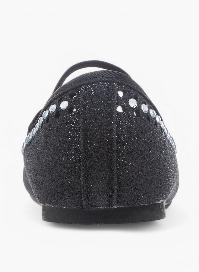 Flora Bella By Shoexpress Embellished Ballerina Shoes with Elastic Closure  - Image 5