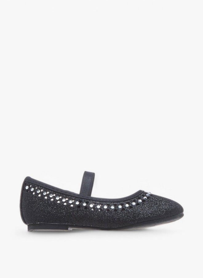Flora Bella By Shoexpress Embellished Ballerina Shoes with Elastic Closure  - Image 3