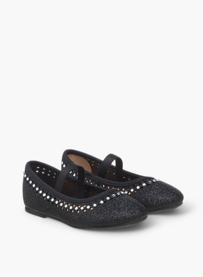 Flora Bella By Shoexpress Embellished Ballerina Shoes with Elastic Closure - Image 3
