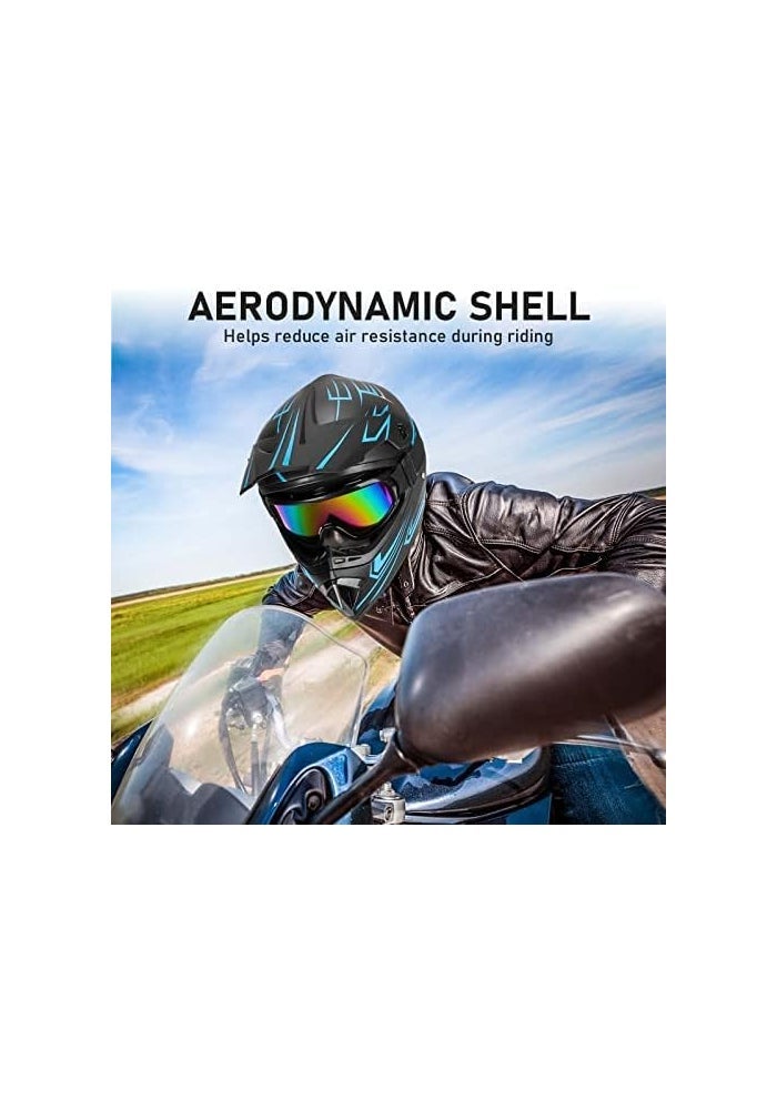 Yesmotor خوذة موتوكروس للأطفال من Yesmotor مجموعة كاملة مع قفازات ونظارات وقناع - معتمدة من DOT - Image 5