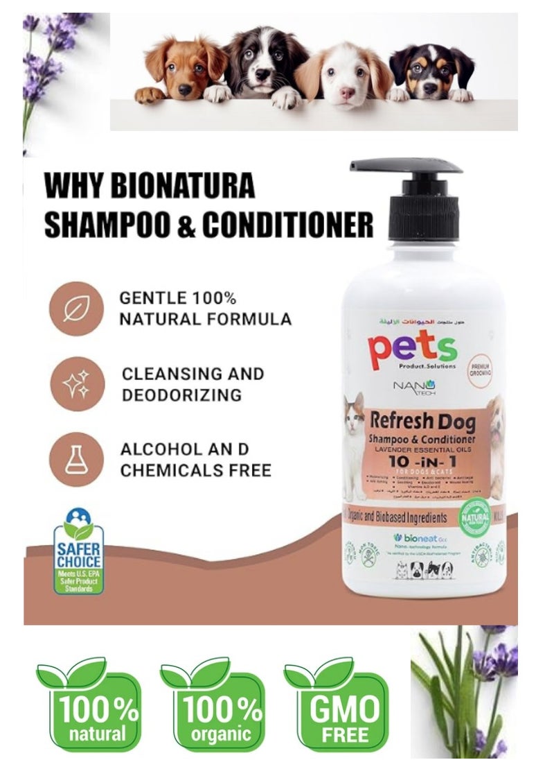 bioneat Pets Refresh Dog Shampoo & Conditioner 500ml  - Image 2