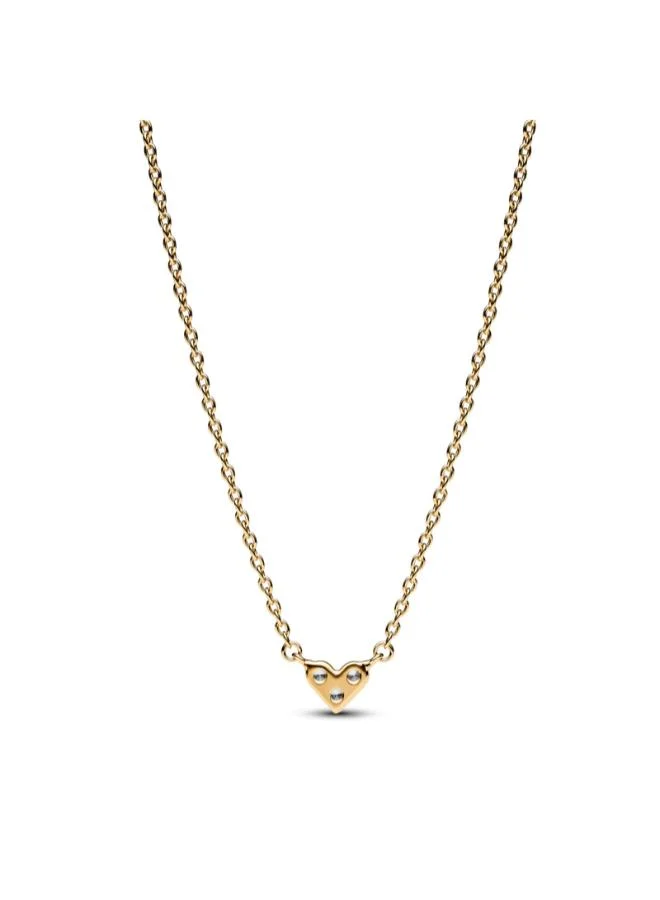 باندورا قلادة قلب بثلاثة أحجار